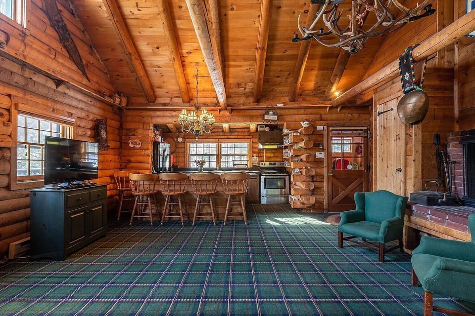 main level living room and kitchen