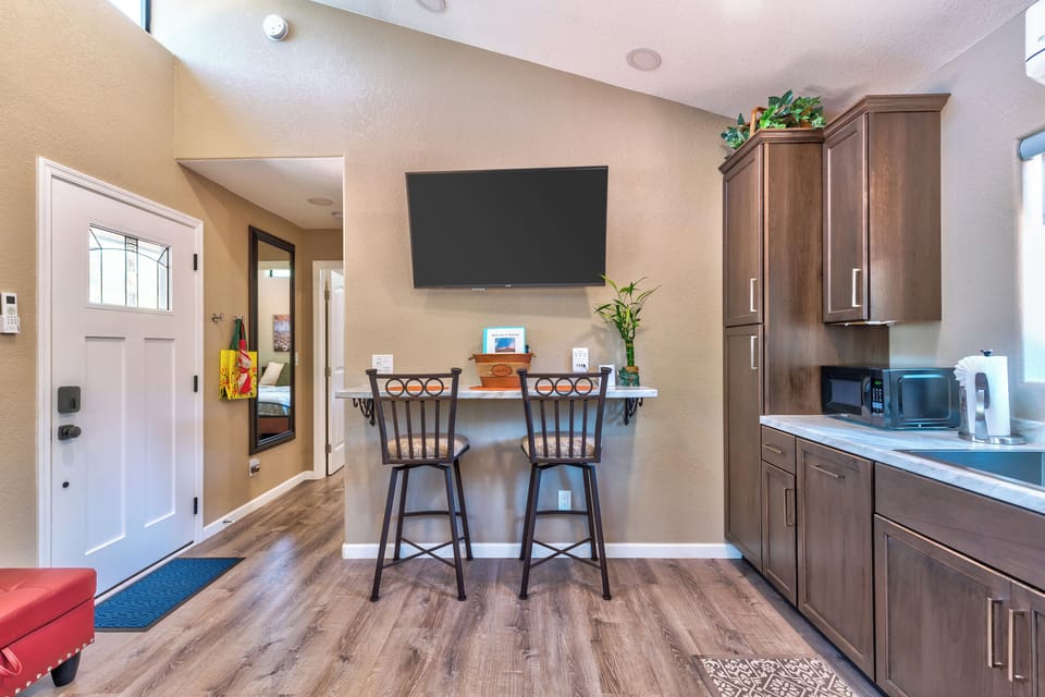 Stream on our 55" smart tv