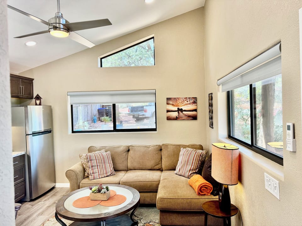 New comfy couch, per guest suggestions!