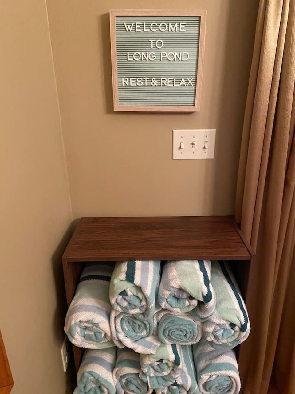 Towels ready for hot tub use!