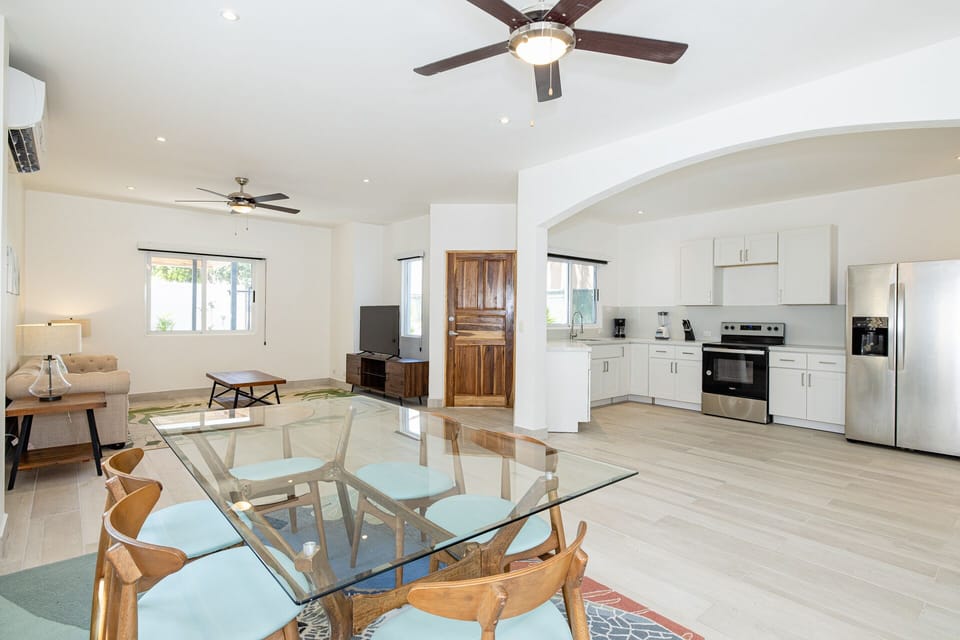 Option to eat at this gorgeous dining table or in your private outdoor area.