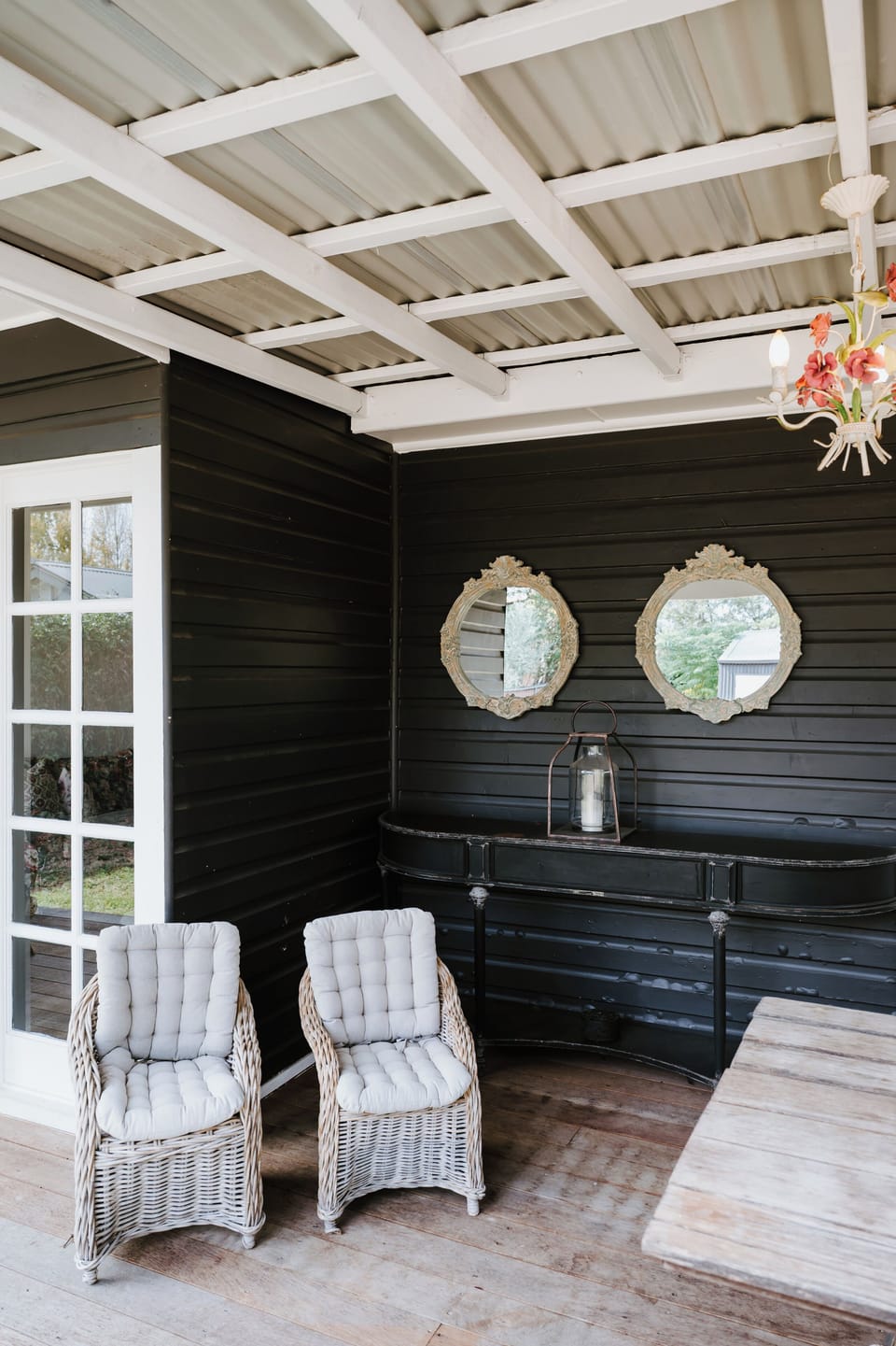 Settle into the cosy seating nook on the patio with a book or evening wine, surrounded by elegant French Provincial styling and the peaceful atmosphere of this private country escape.