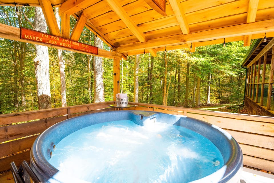 Exquisite enclosed hot tub