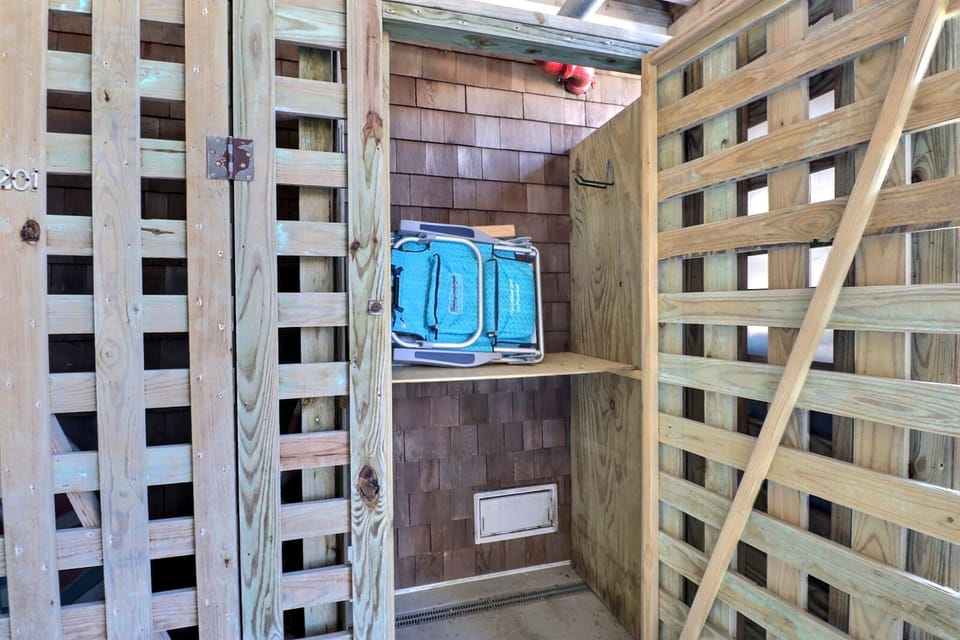 Storage locker in the garage.