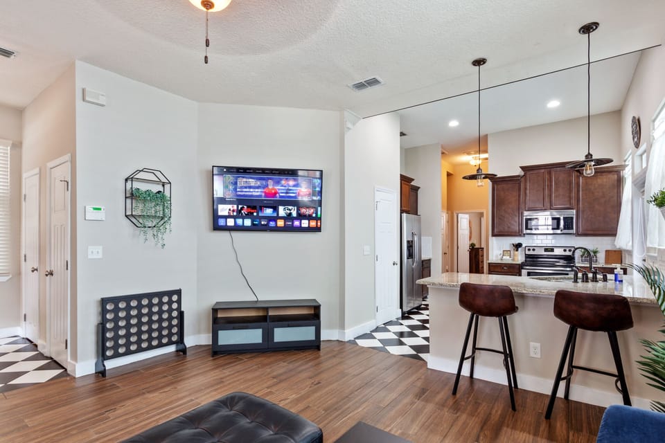 Living area and smart tv 
