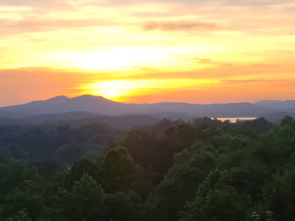 Beautiful sunset photo captured from the main level porch