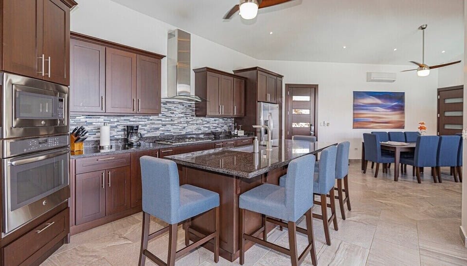 Prepare gourmet meals (or let us hire you a chef) in the stunning kitchen.  