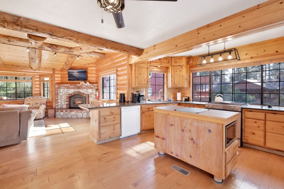 Open kitchen with island