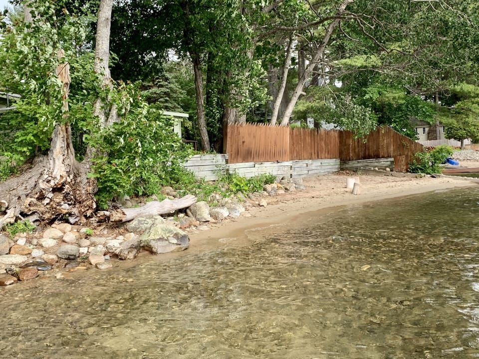90' of private shared beach access
