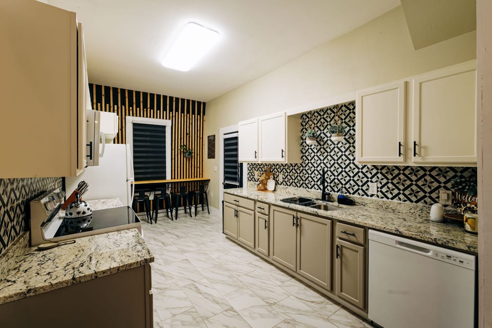 Everything you need in this spacious kitchen to cook or bake special meals.