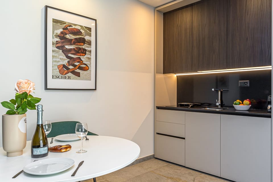 Kitchen and ding area