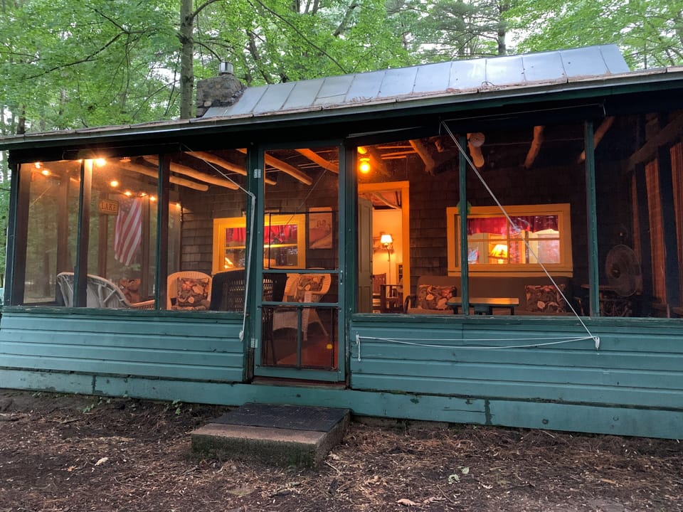 Porch overlooking the lake
