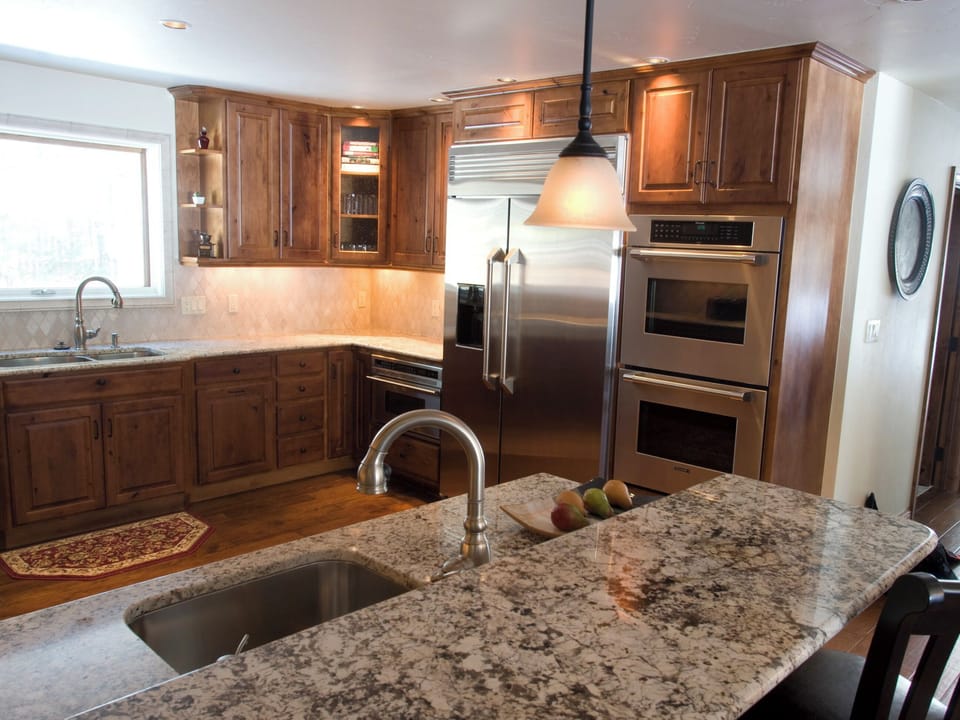 Main kitchen, includes double Thermador oven, two sinks, two dishwashers