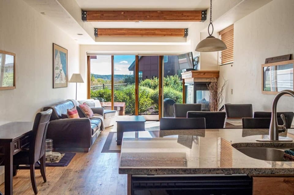 The open floor plan is perfect for entertainment. 