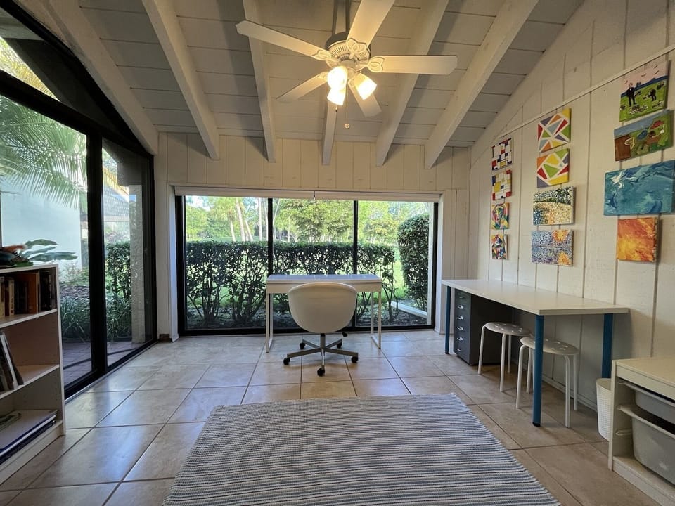 Lanai with golf view