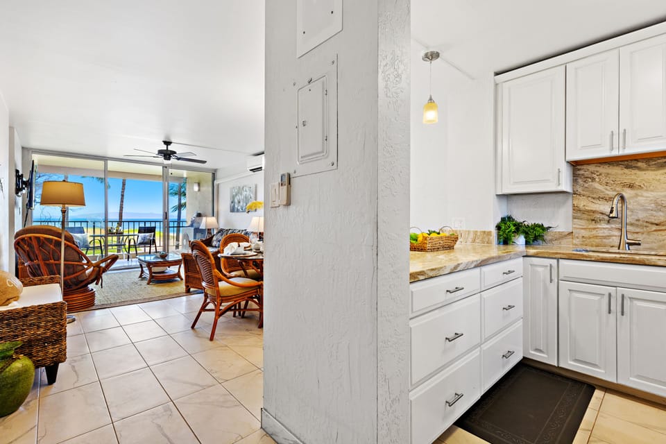 Bright white cabinetry