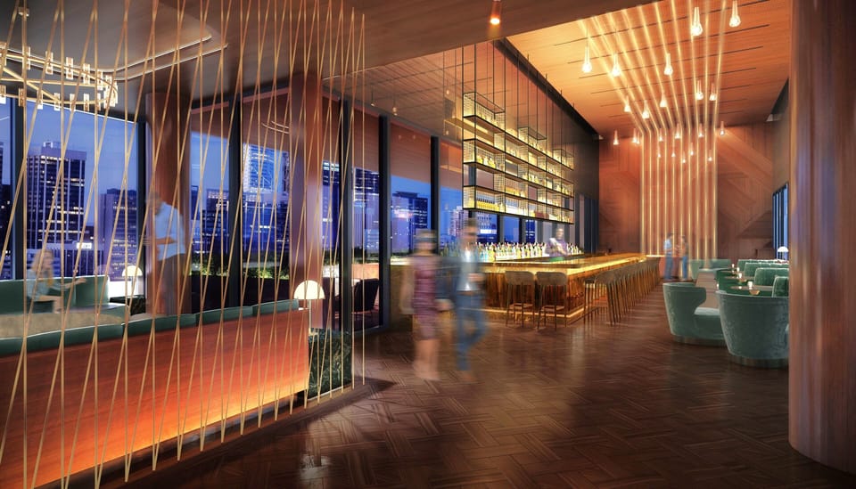 Unwind with a nightcap in a cozy lounge setting.