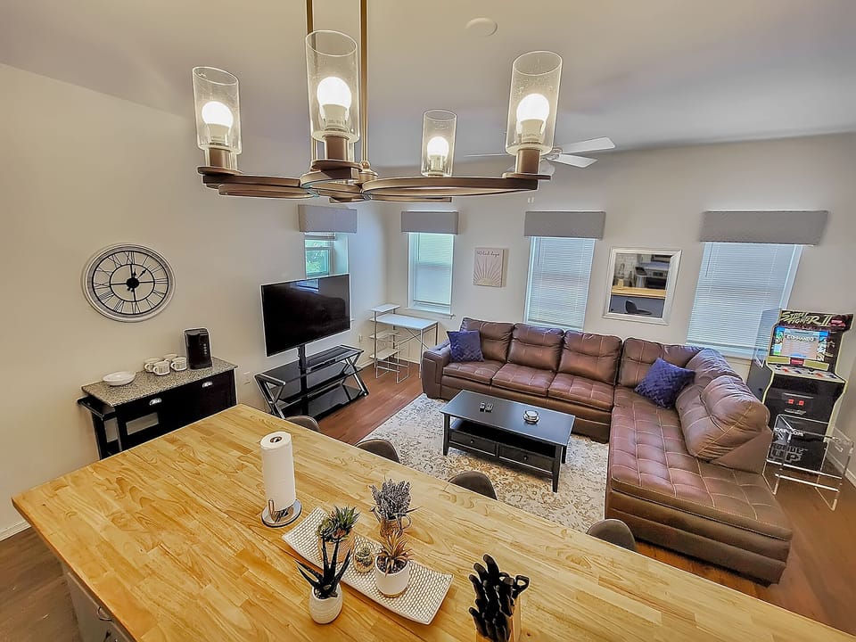 View of living room from kitchen