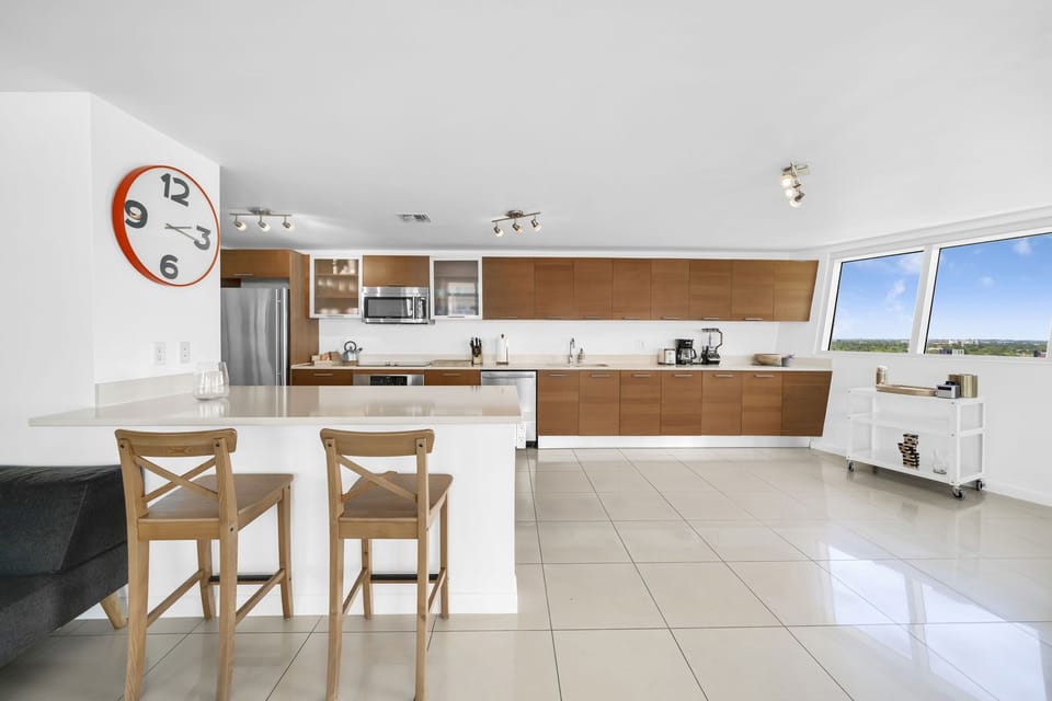 Spacious kitchen area