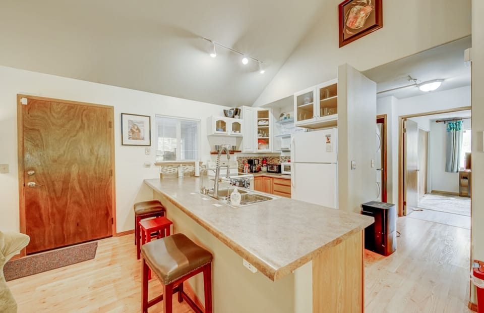 Enjoy the large kitchen where you can prepare a meal before you go about your day