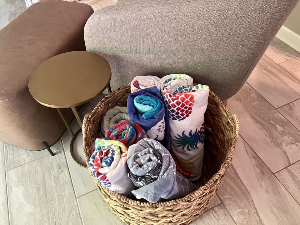 Some beach towels provided 