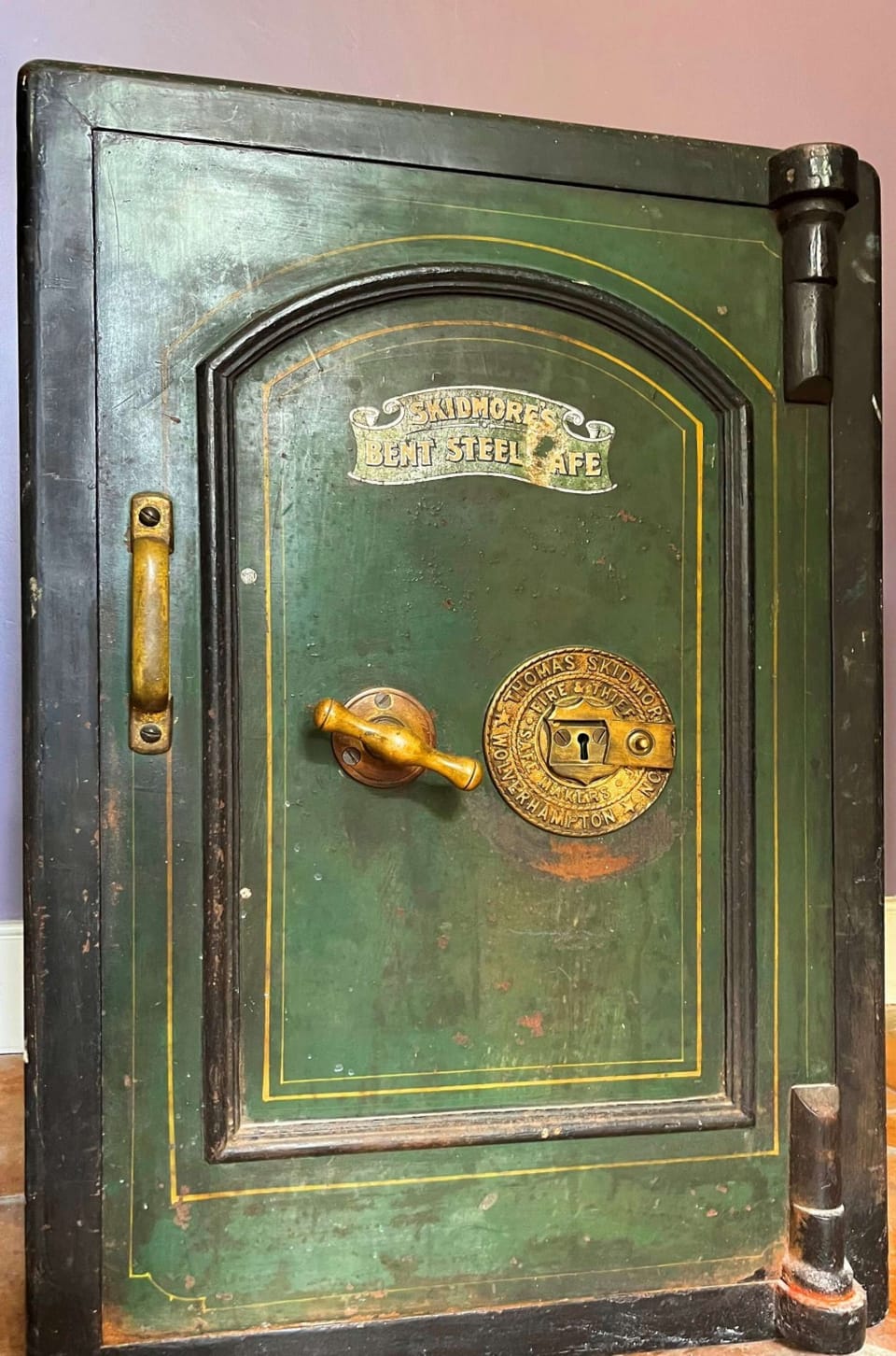 Vintage safe in the sitting room