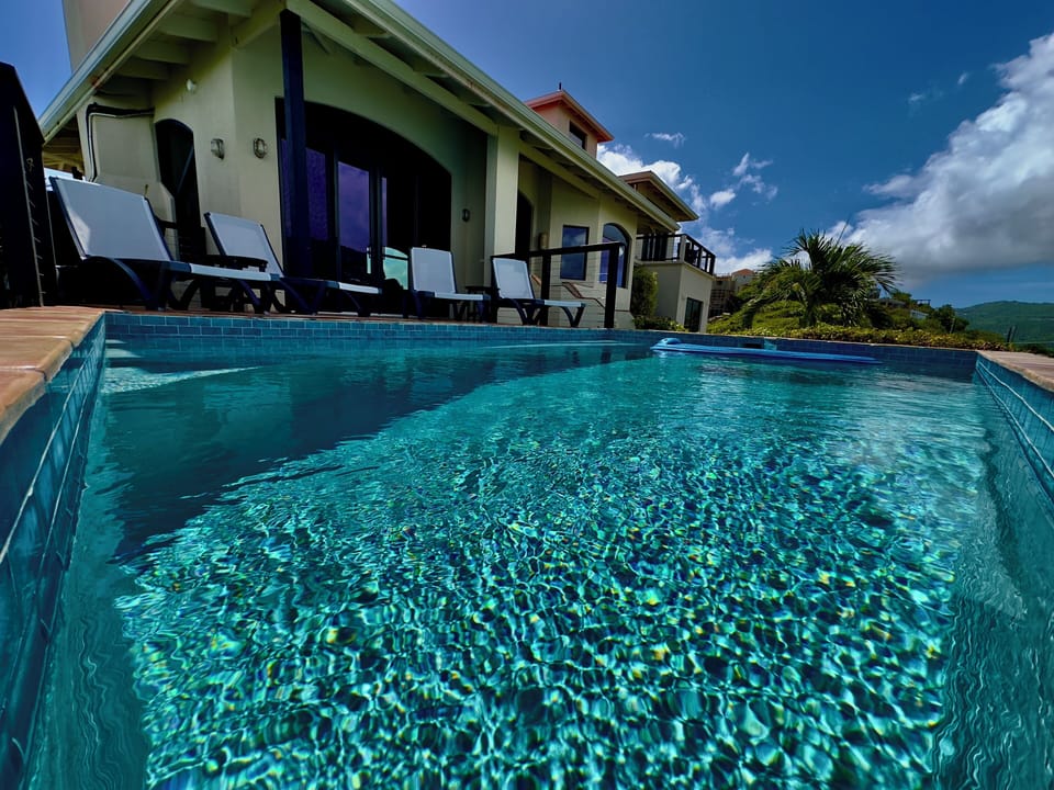 Perfect size pool for a dip...