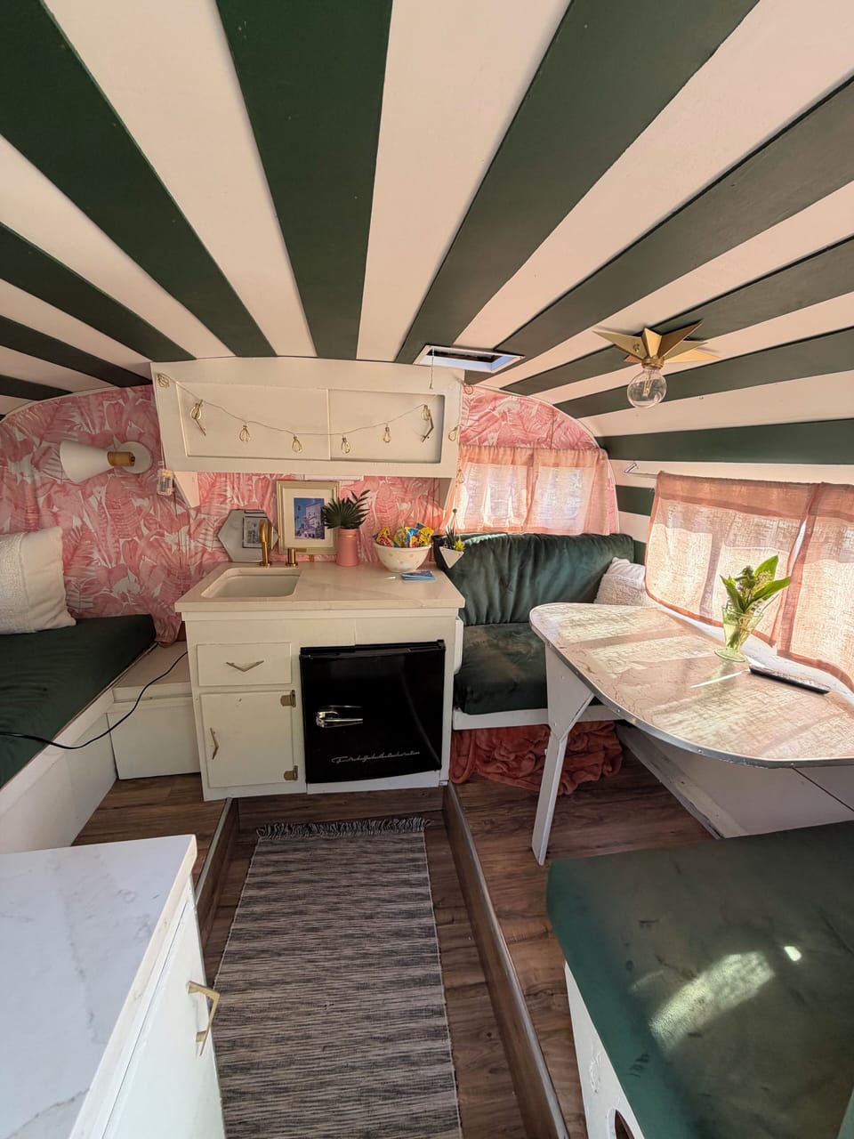 Hang out in our 1950’s camper, Beverly