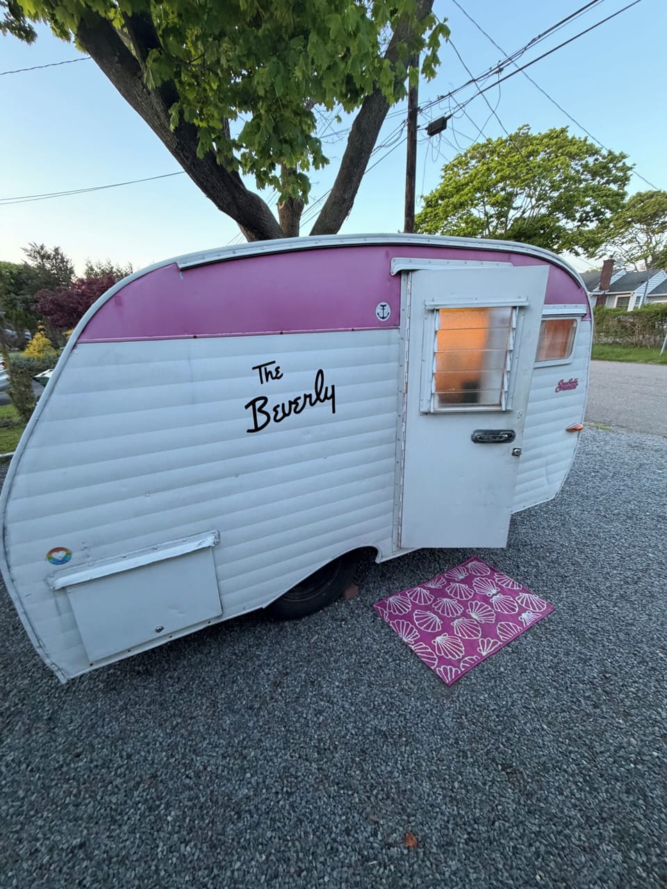 Hang out in our 1950’s camper, Beverly