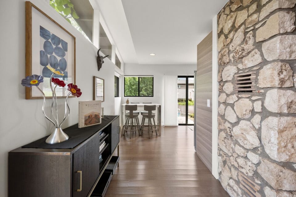 Going into the main living area of the home