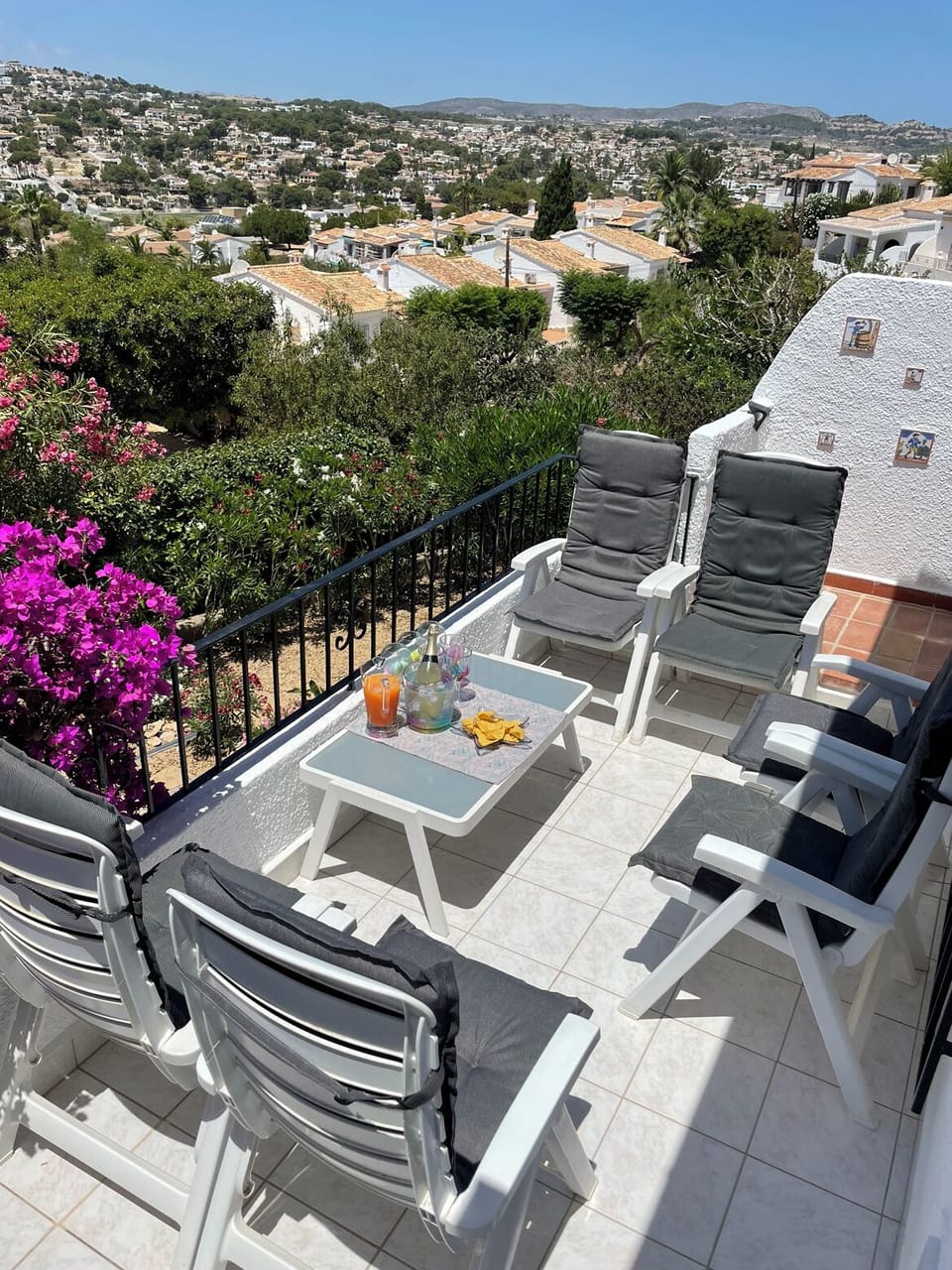 The balcony is a great to chill out and take in the mountains and valley views  