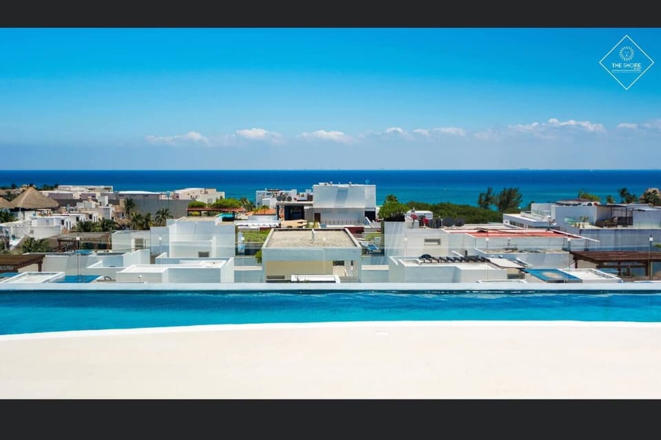 Rooftop view of the beautiful Caribbean.
