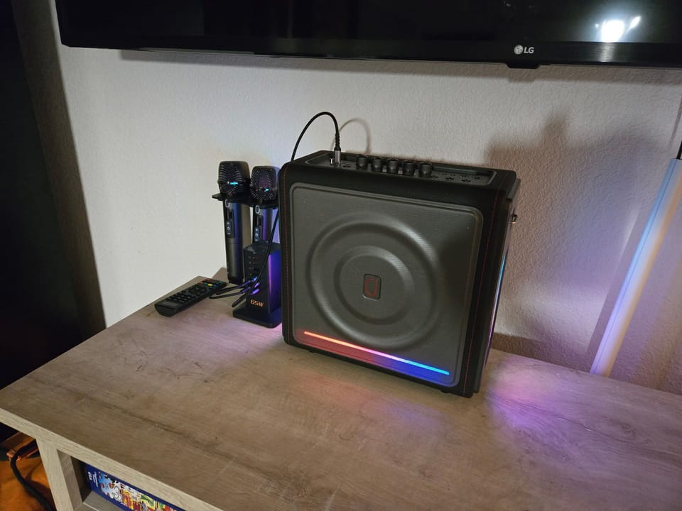 Karaoke Machine with 2 Wireless Microphones