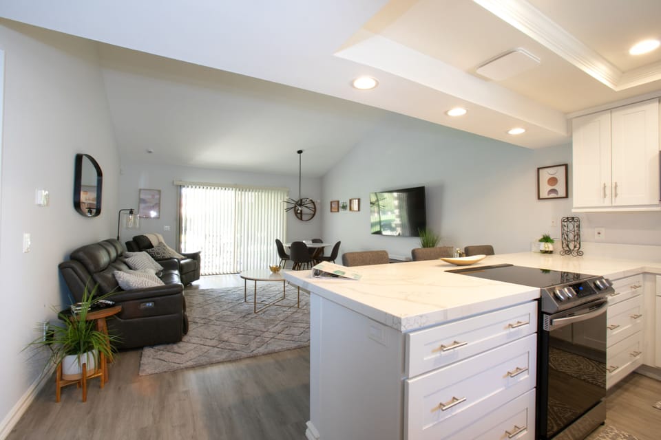 Open concept living. Allows for all of your guests to enjoy time together