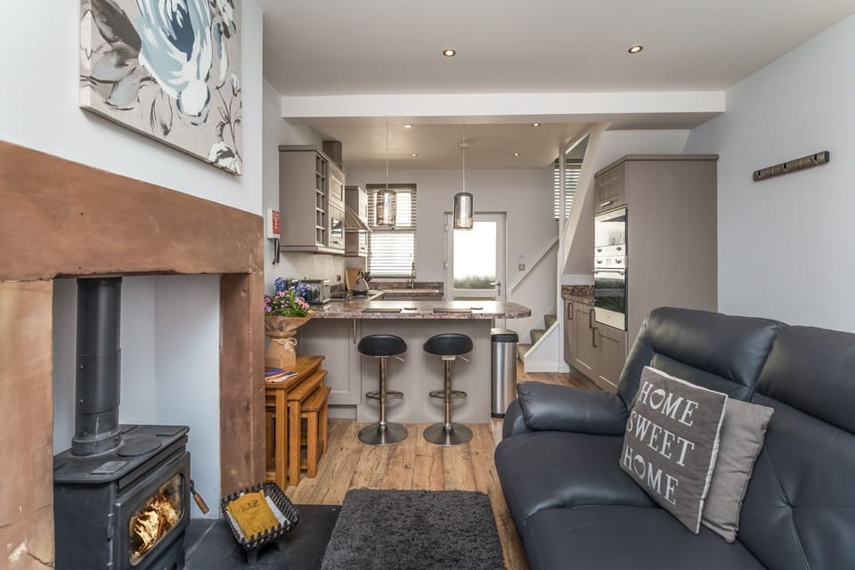 Isabel Cottage has a lovely wood burning stove