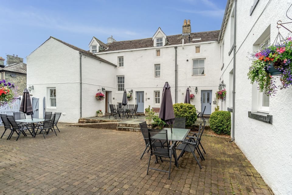 The large shared courtyard has plenty of spaces to enjoy al fresco meals on the warmer days