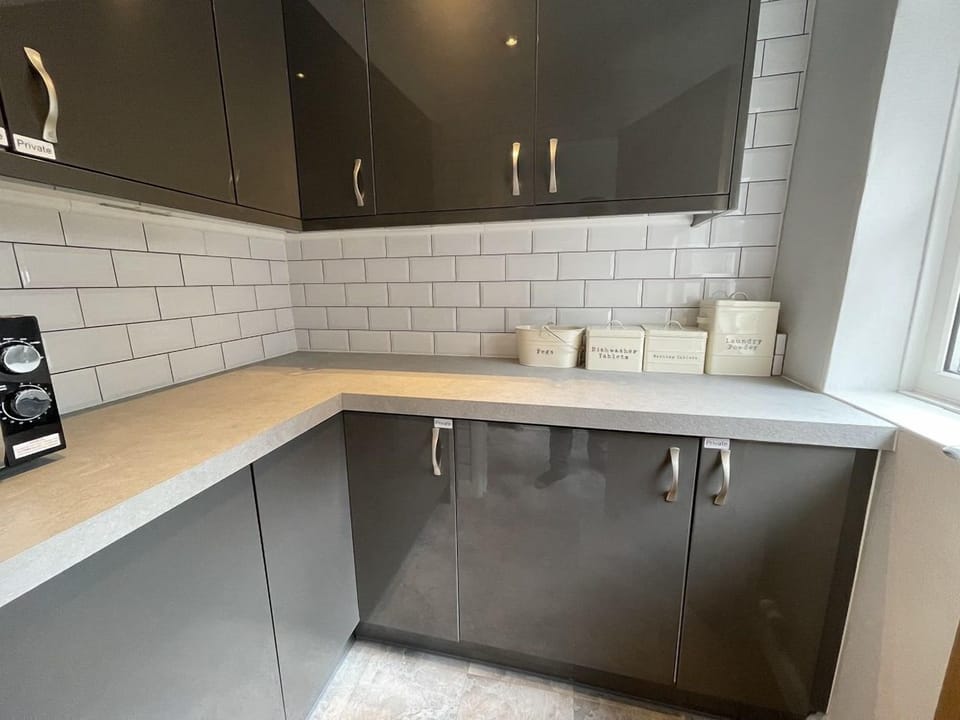 There's also a separate utility space with a washer-dryer, hooks for coats and boots, and ample storage space for your outdoor gear