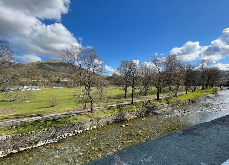 Enjoy a comfortable sleep in this apartment overlooking the River Greta