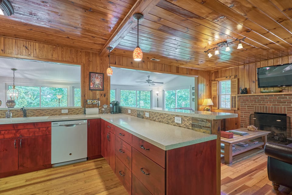 Kitchen and living area