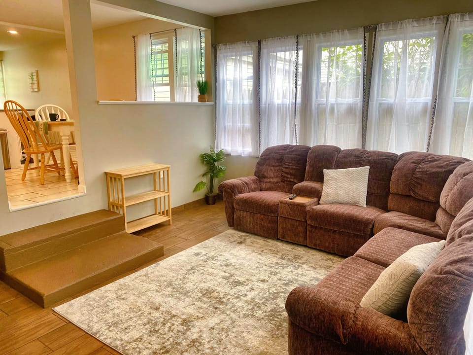 Sunroom living room with pull out sofa bed