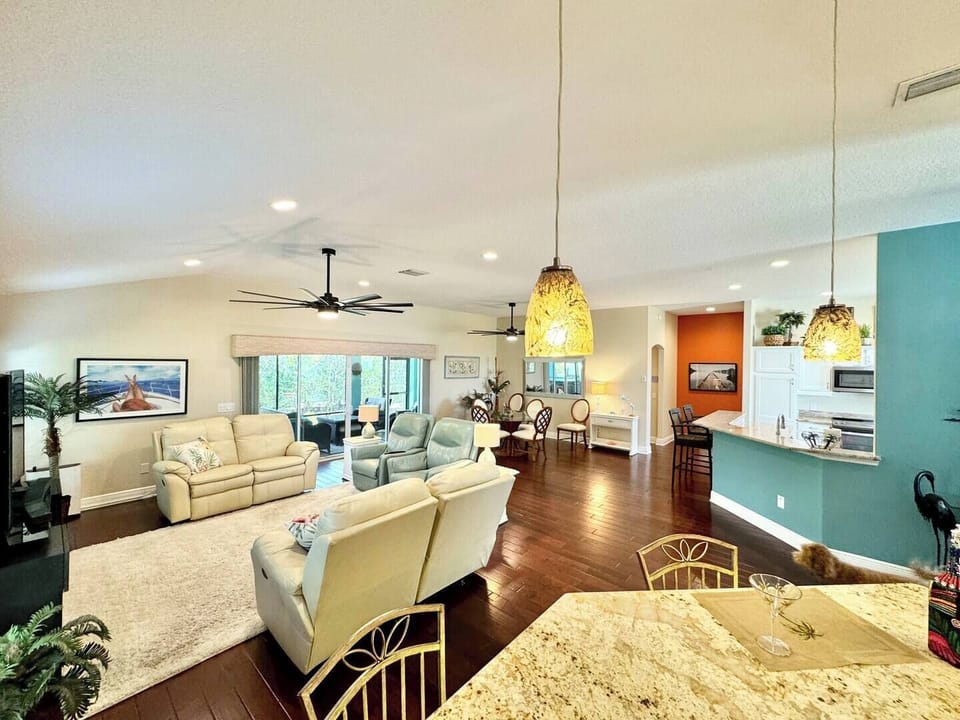 Open Concept: Wet Bar/Living/Dining/Kitchen