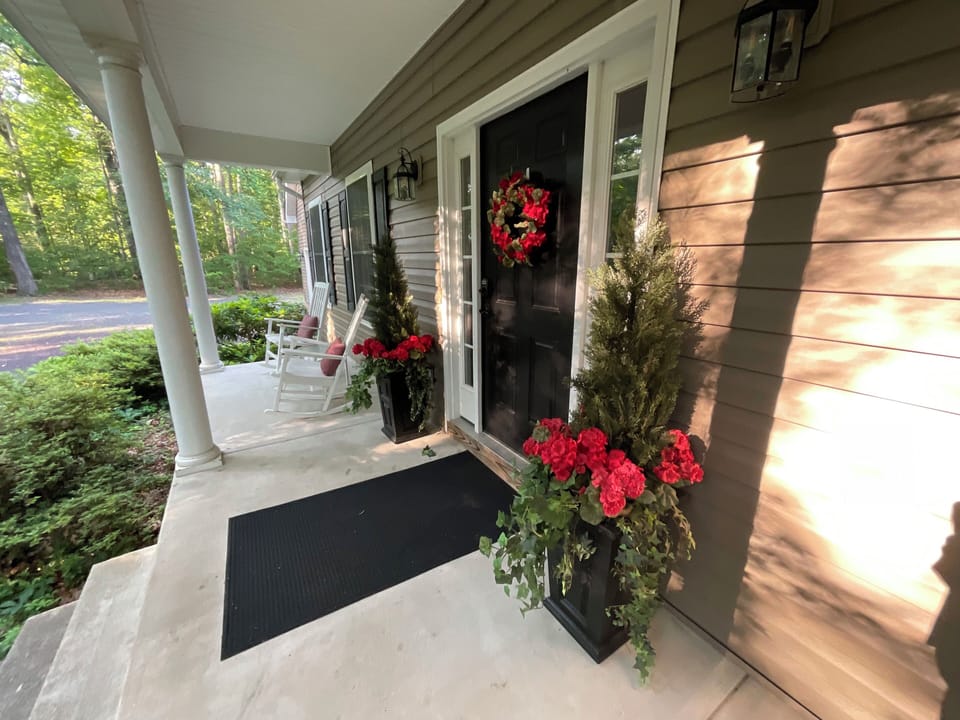 Front door facing the road