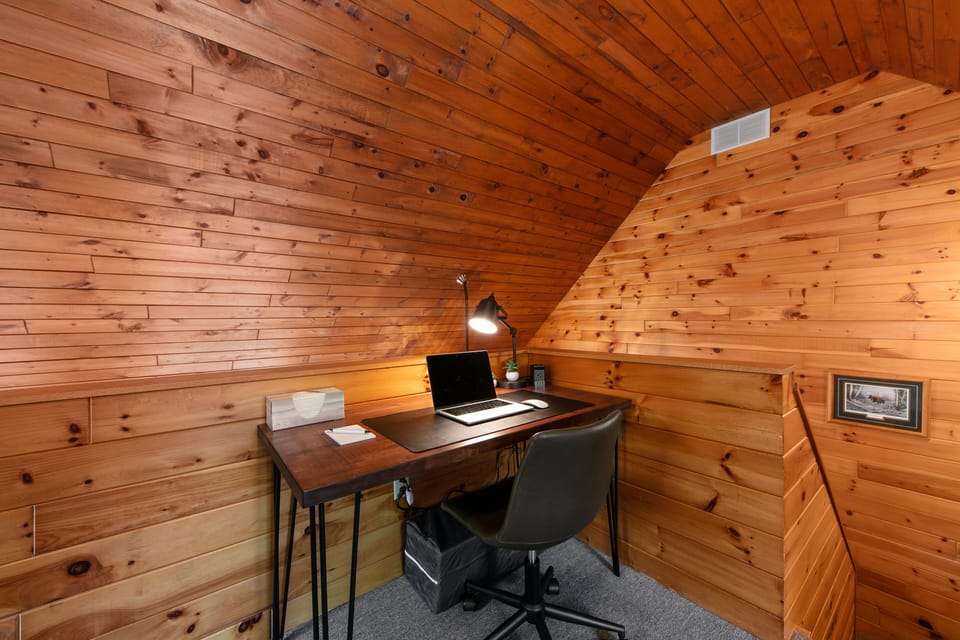 We created a designated workspace, featuring a desk custom-made by our hosts!