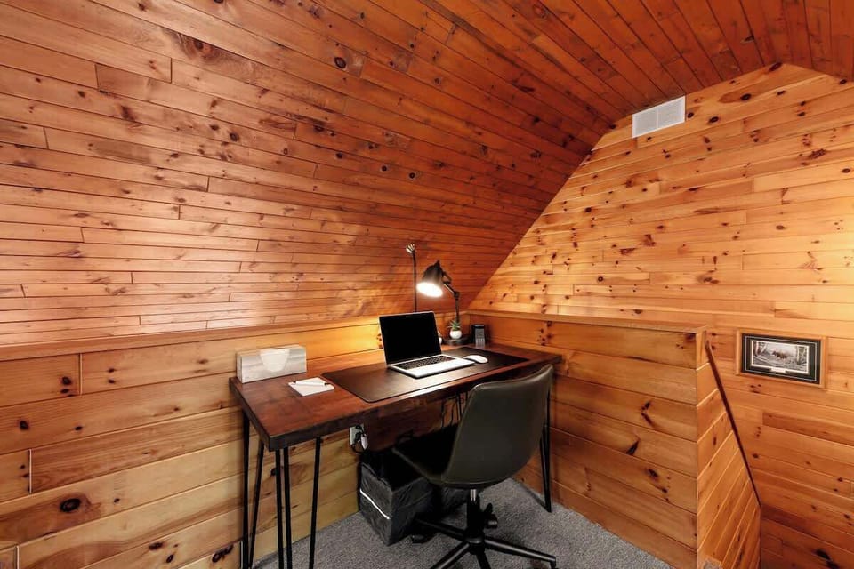 Working from home these days or need to take a minute away to get something done? We've created a designated workspace featuring a desk custom-made by our hosts!