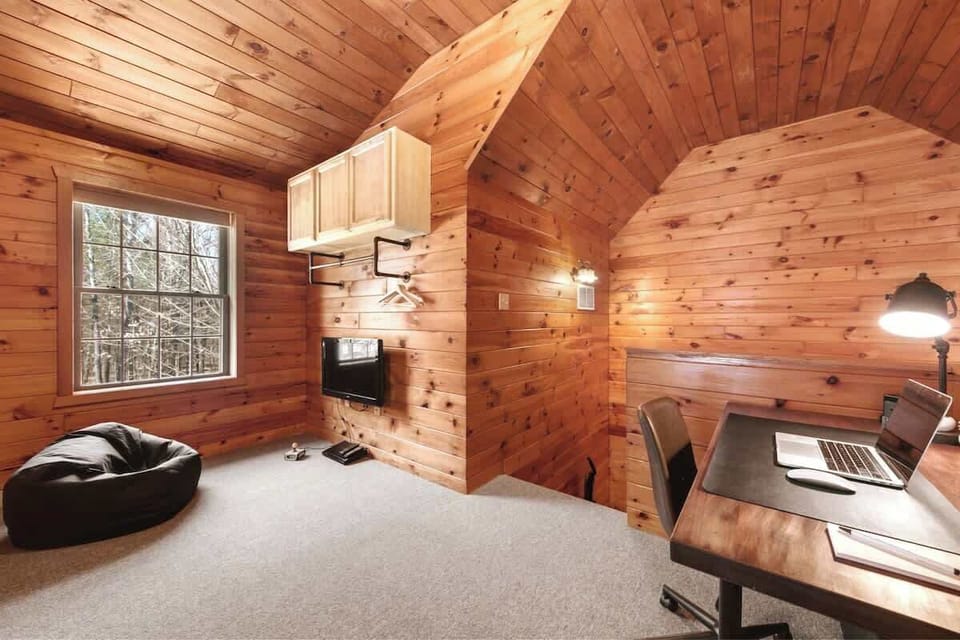 Escape to a private workspace or get some game time in (Pacman!) up in the loft.