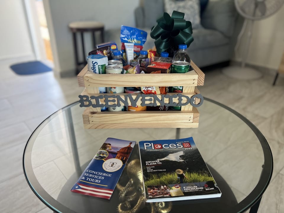 Convenient snacks for your arrival, and sightseeing books to plan your day.