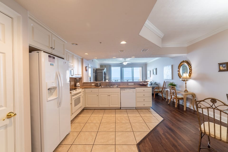 Updated counters and cabinetry