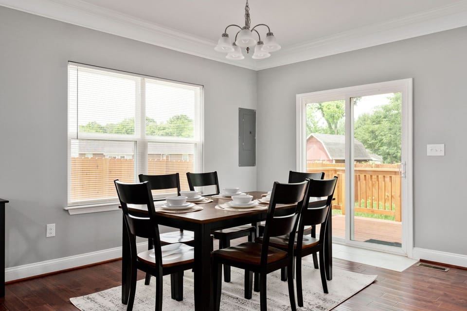 Dining area with your deck in view.