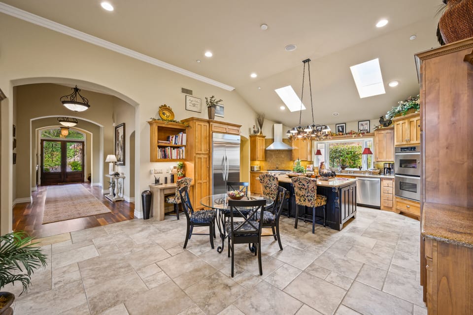 Entry View and Chef's Kitchen