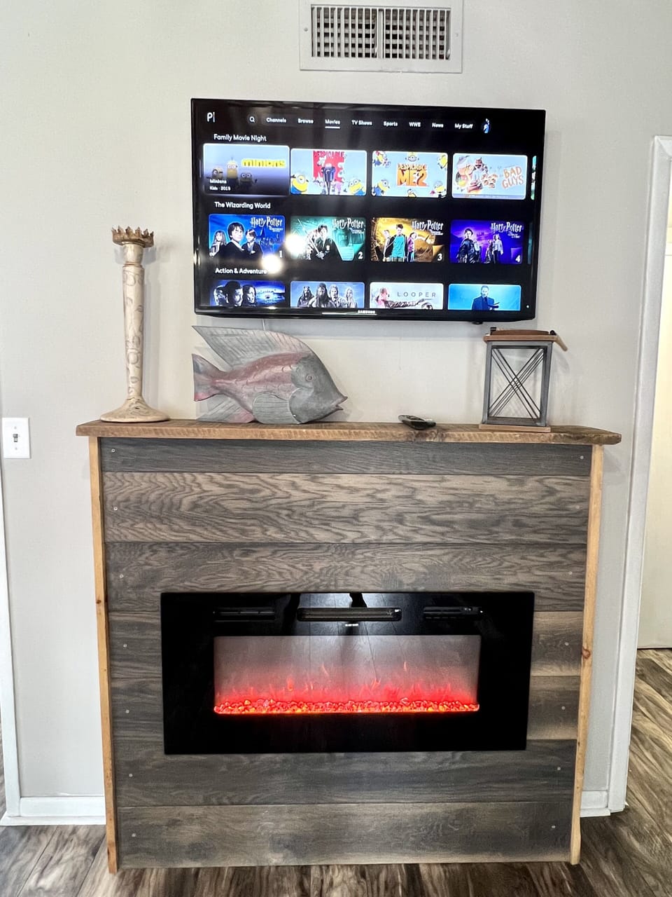 Smart TV with Prime and Peacock TV. 